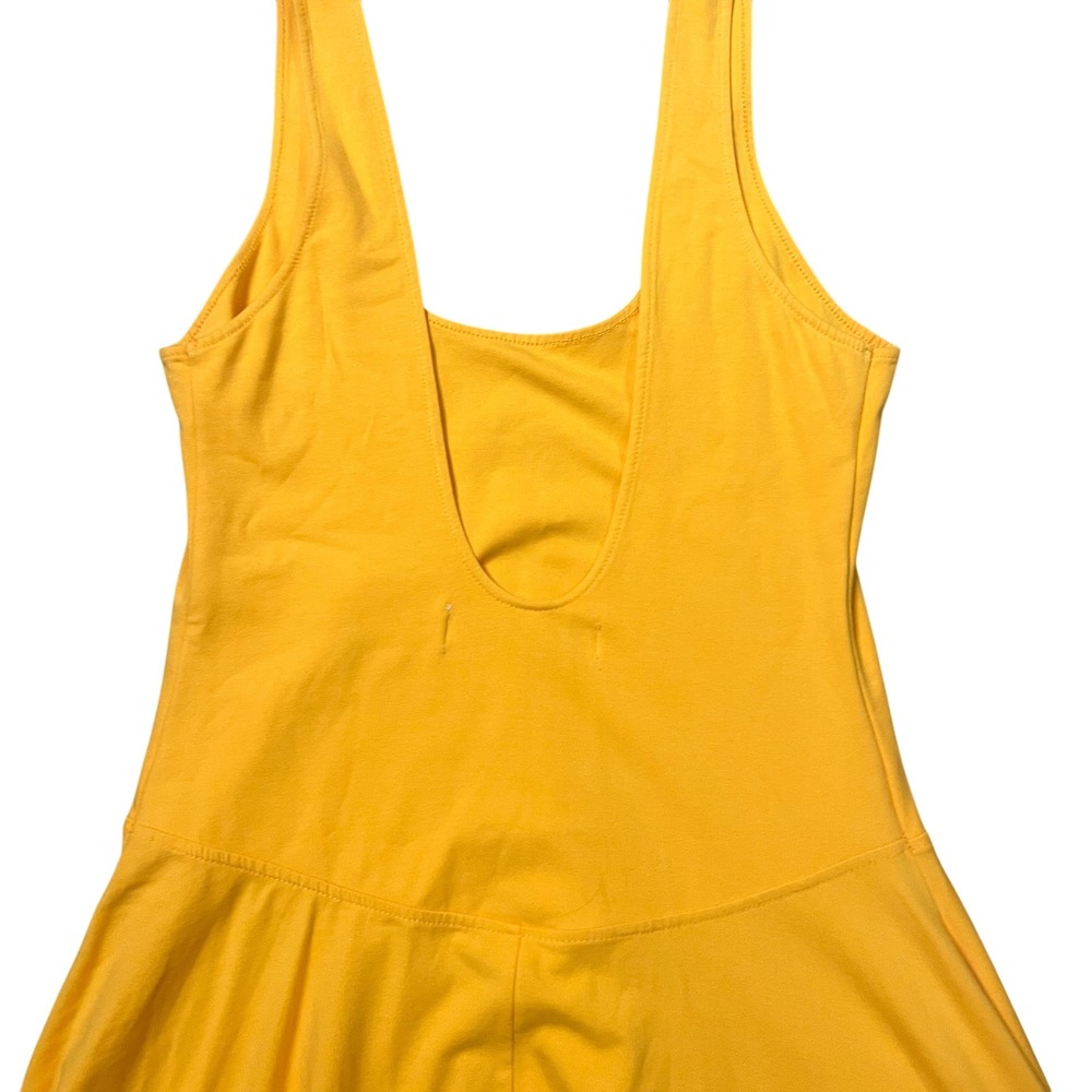 Free People Beach Yellow Scoop Back Circle Skirt Midi Dress XS OB2008104 - Picture 4 of 11